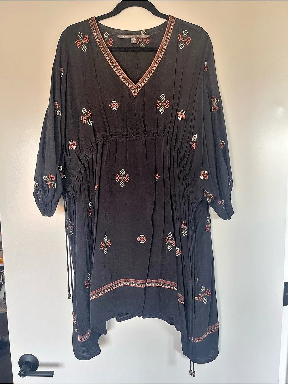 Twelfth Street by Cynthia Vincent Geometric Mini Dress in Black Size S petite